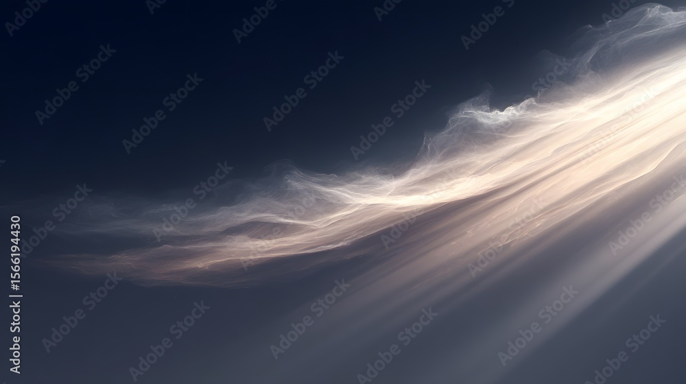 Fototapeta premium Frozen smoke or vapor trails in backlight