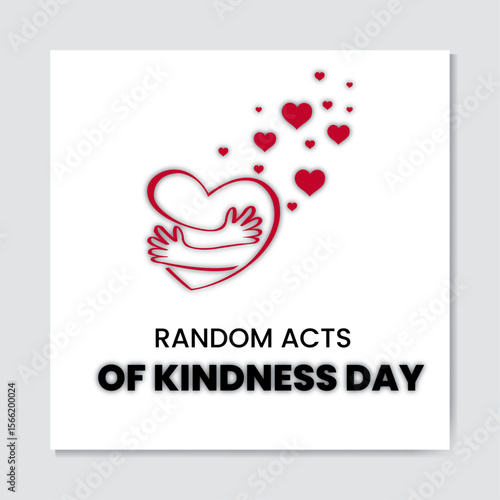 Modern Corporate and Clean Creative Random Acts Of Kindness Day Card Design.
