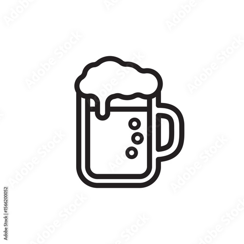 シンプルなビールジョッキのアイコン