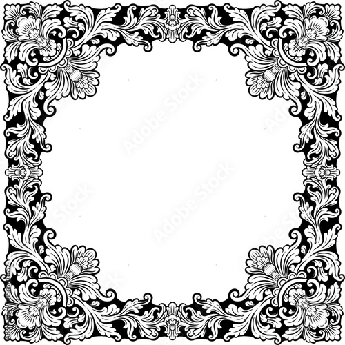 Luxury Floral Border Ornament Vector Illustration