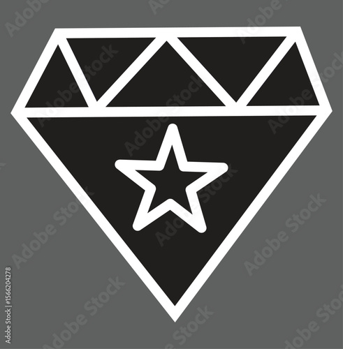 Diamond icon representing premium SEO service, quality backlink or digital reputation with transparent background