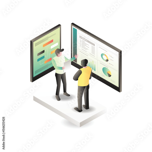 Team Collaboration for Business Growth and Data Presentation