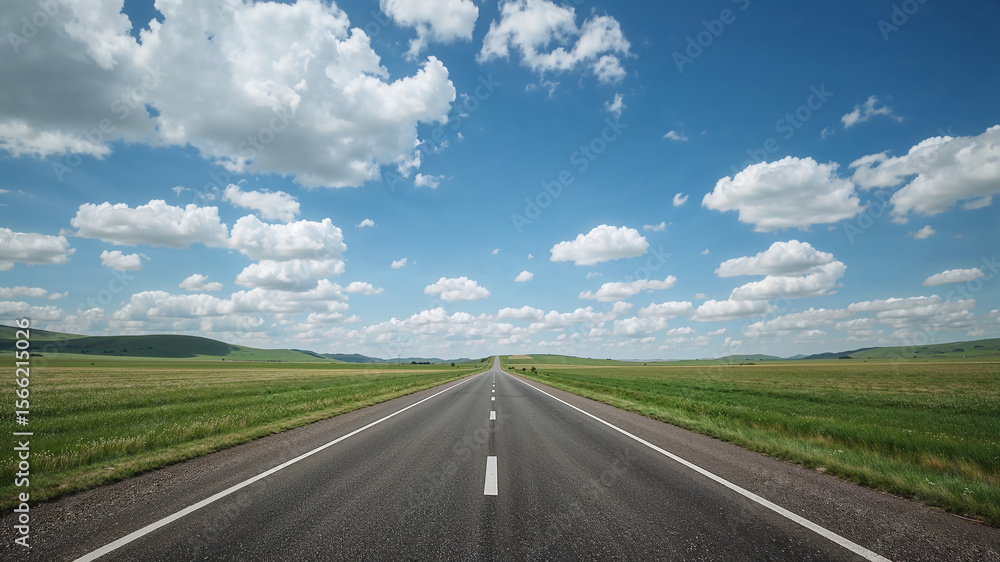 Fototapeta premium Endless road stretching into vast horizon