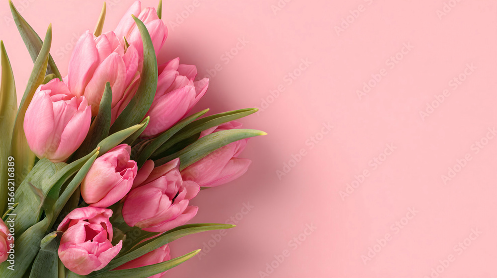 Obraz premium bouquet of pink tulips