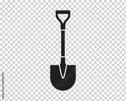 Black shovel icon spade digging