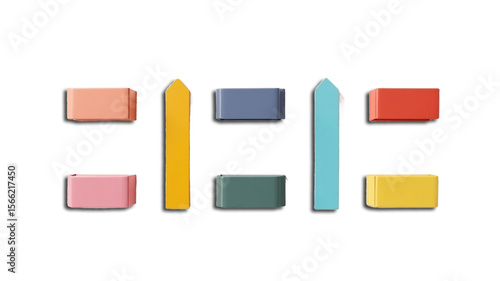 Colorful bookmarks, suitable for marking work drawings or as learning bookmarks