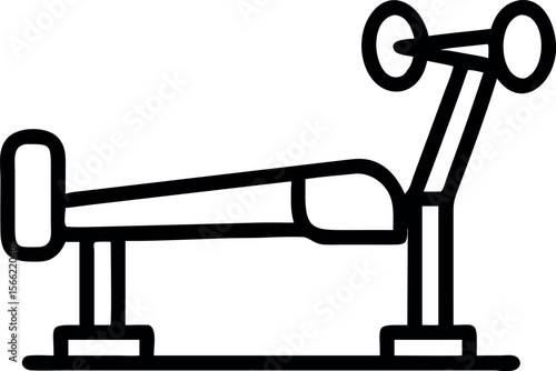 Vector art of a weight bench for exercise isolated on white background