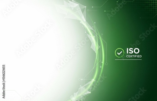 Professional ISO Certification & Quality Management PPT Background with Business Compliance

