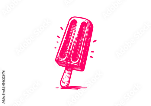 Popsicle simpple hand drawn vector illustration