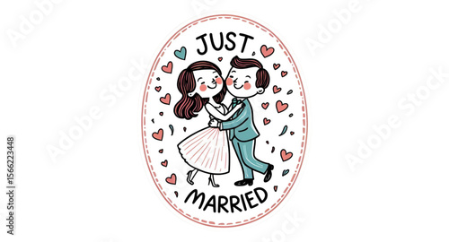A pair of bride and groom 
