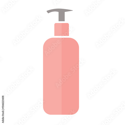 Pump bottle flat icon, lotion bottle vector, cosmetic bottle icon, soap dispenser bottle, skincare clip art