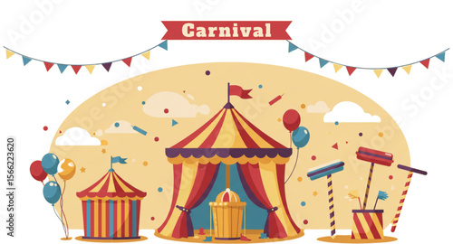 circus tent vector illustration