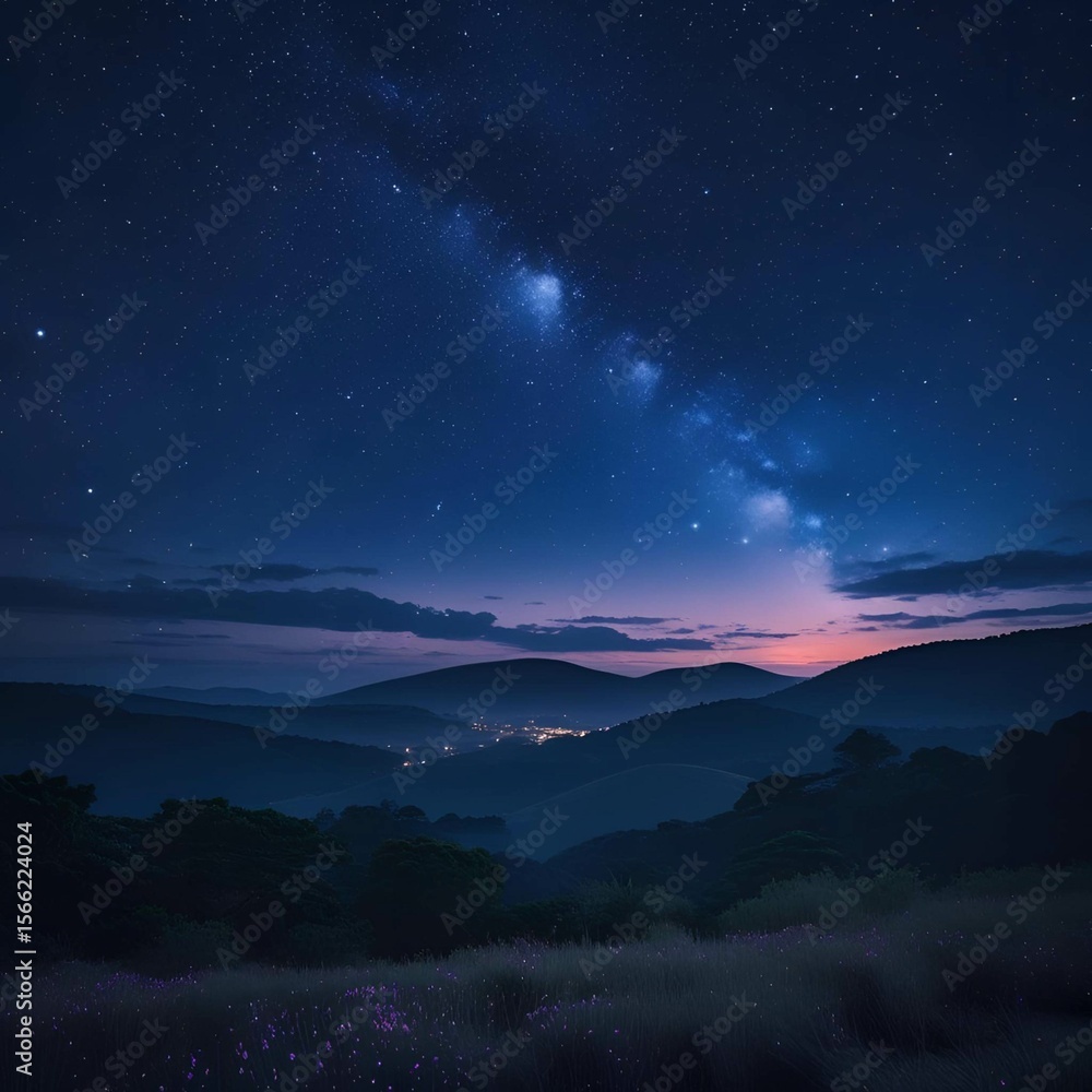 Fototapeta premium night sky with clouds