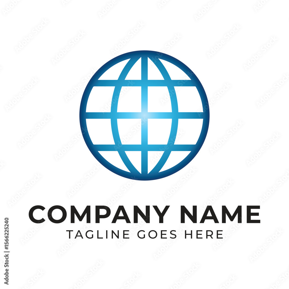 World Connection Logo Design with a Modern Globe Design for a Company with a Global Perspective World Connection Logo Design with a Modern Globe Design for a Company with a Global Perspective