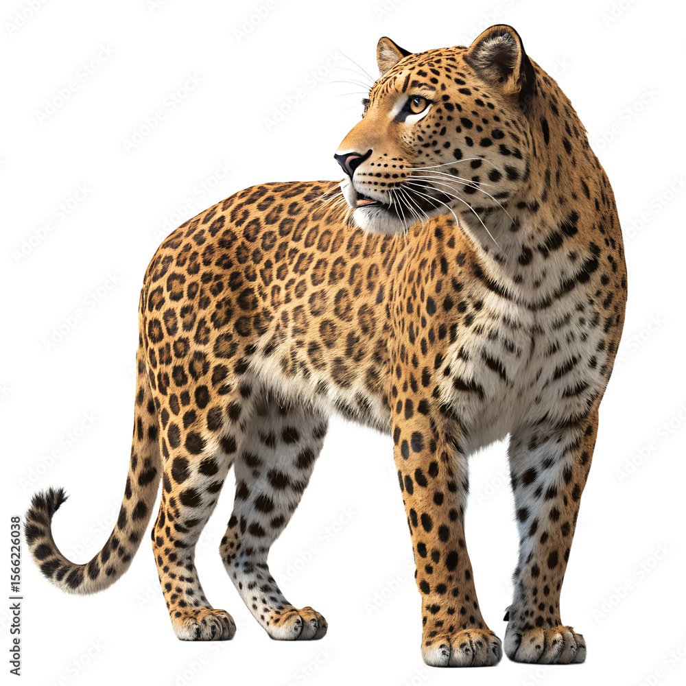 Fototapeta premium 3d leopard icon realistic
