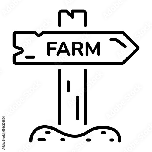 An outline style icon depicting a signboard