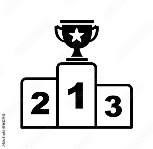 Podium icon vector. editable