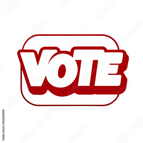 Sticker design of  vote