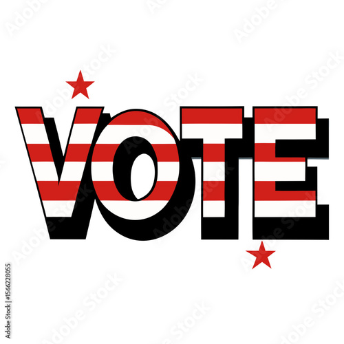 Sticker design of  vote