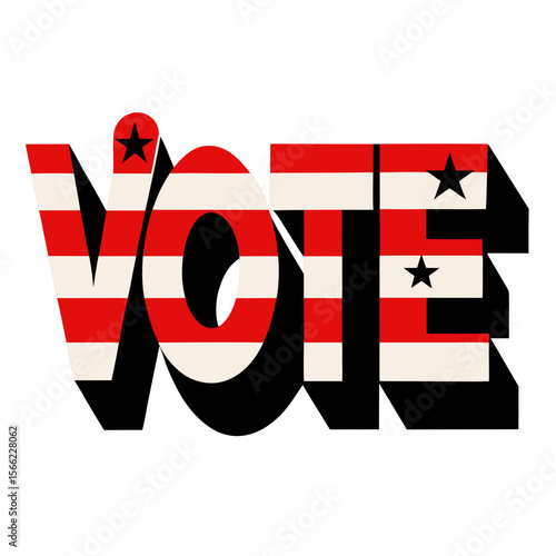 Sticker design of  vote