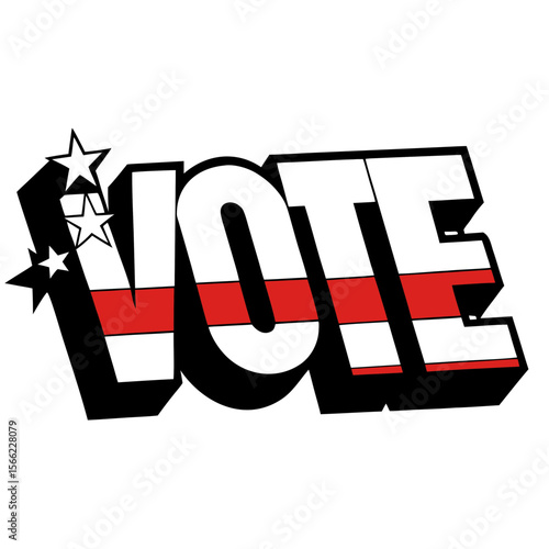 Sticker design of  vote
