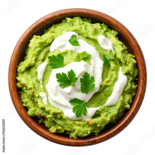 Creamy Guacamole Blended with sour cream and Greek yogurt
