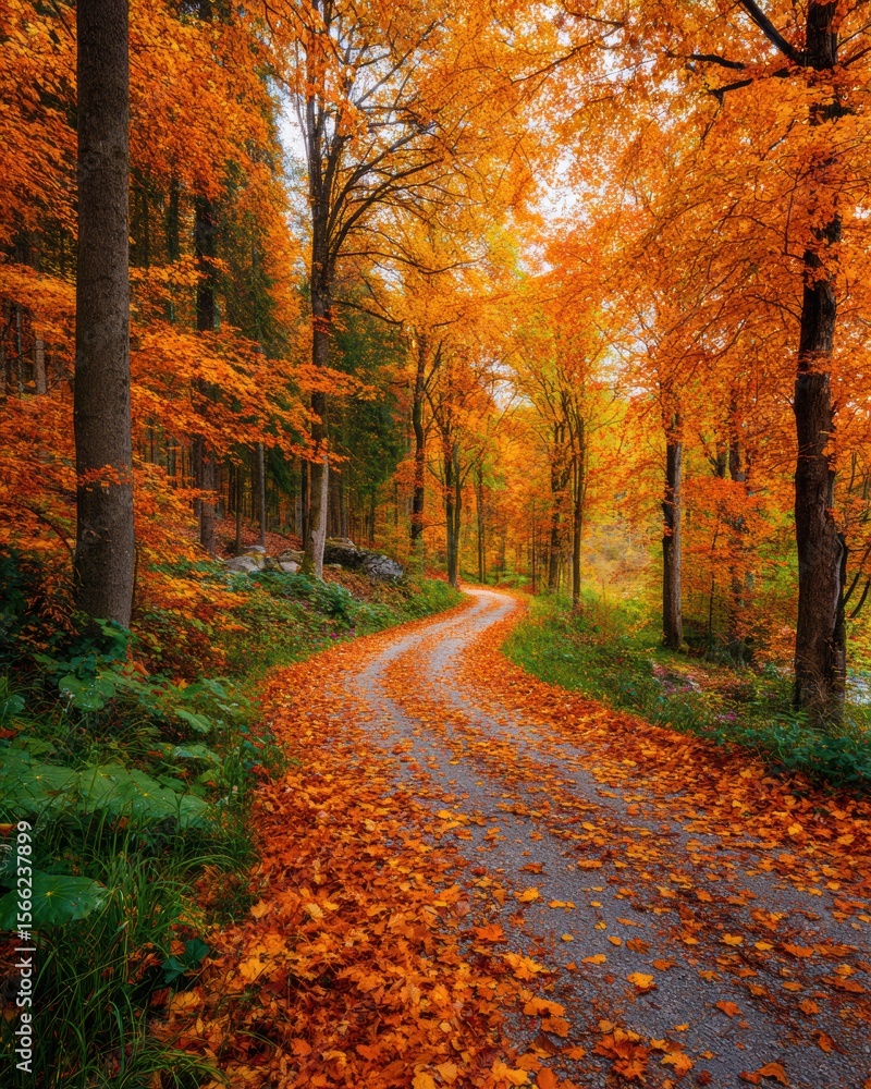 Obraz premium path in autumn forest