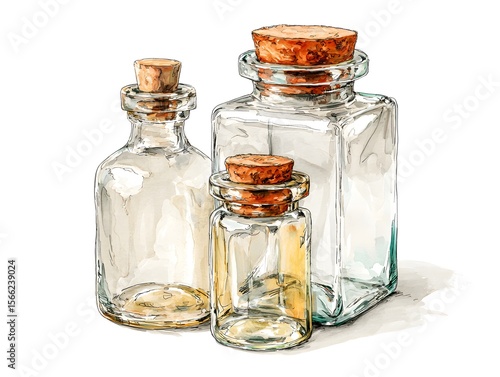 Wallpaper Mural Watercolor painting of various colorful liquor bottles, glass, drink. Alcohol still life composition isolated on white backdrop. Tasting background for bar, pub, restaurant concept Torontodigital.ca