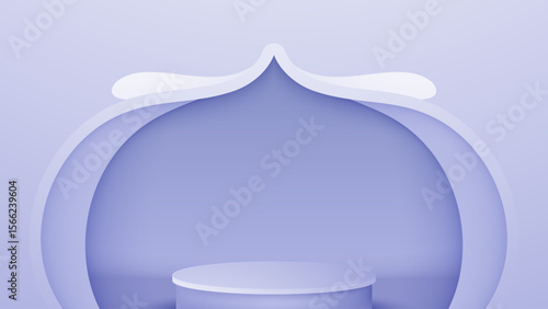 White and blue milk glass vector illustration with a vintage round label design
