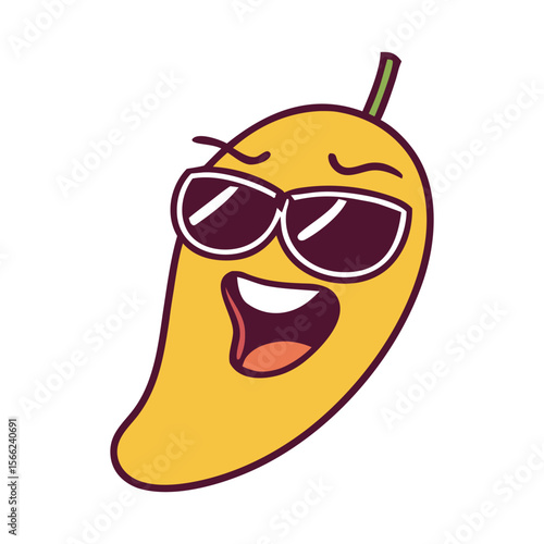 Mango With Funny Cartoon Face