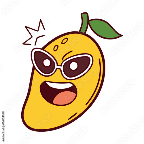 Mango With Funny Cartoon Face