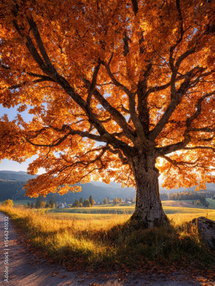 Fototapeta premium autumn trees in the park