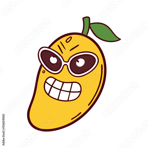 Mango With Funny Cartoon Face
