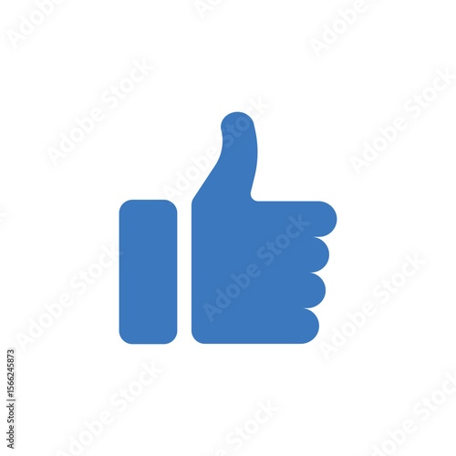 Blue Thumbs Up Icon - Positive Feedback Symbol for Social Media and Websites