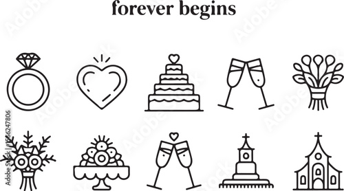 Romantic Wedding Icons

