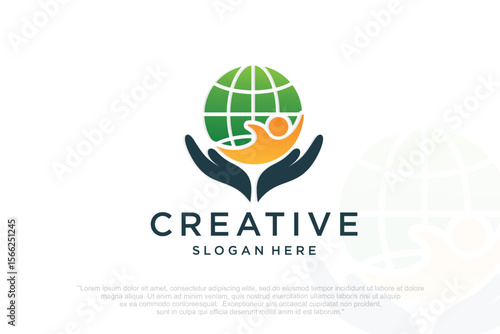 Global Community Logo Icon Elements Template. vector illustration