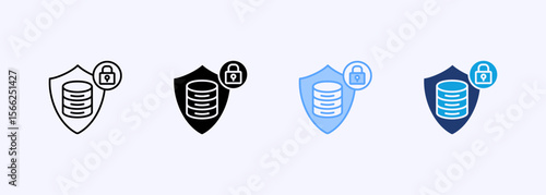 Data Privacy Icon Set Multiple Style Collection
