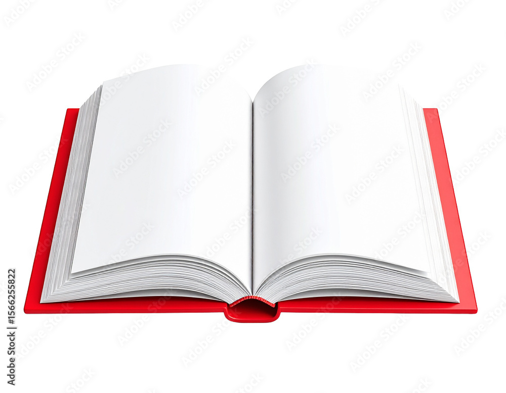 Open blank book with white empty pages isolated Open blank book with white empty pages isolated