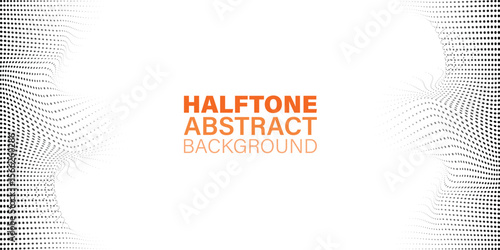 Light gradient halftone dots grunge wide background