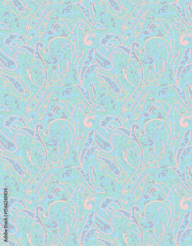 summer abstract paisley seamless geometrical pattern
