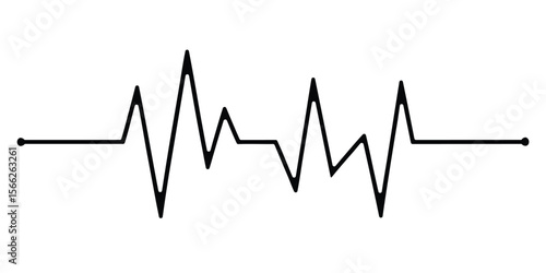Black zigzag line resistor symbol for an electronic circuit schematic diagram illustration.