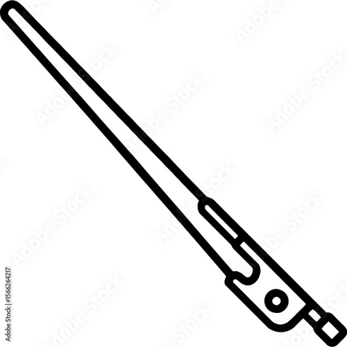 Violin bow outline icon vector