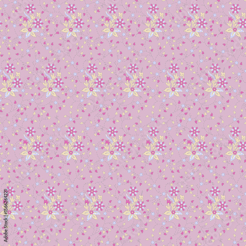 Seamless ethnic summer floral Design print