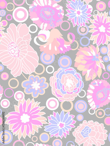 Seamless ethnic summer floral Design print