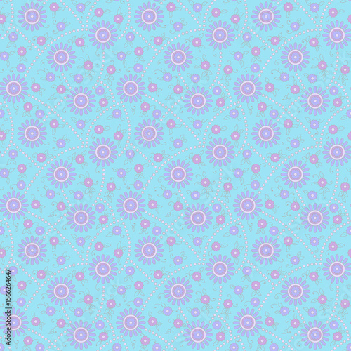 Seamless ethnic summer floral Design print