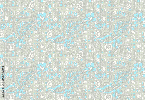 Seamless ethnic summer floral Design print