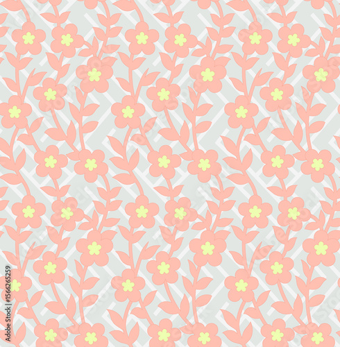 Seamless ethnic summer floral Design print