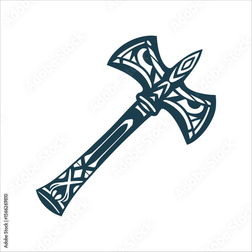 Ornate Aboriginal Spear Thrower Vector Illustration Tika Aboriginal spear thrower