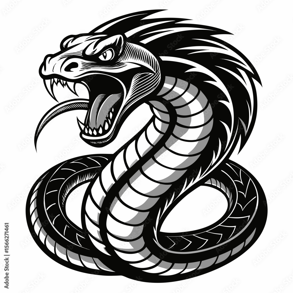 Fototapeta premium vector illustration of a snake