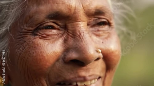 Wrinkled Wisdom: Close-Up Portrait of a Senior Woman